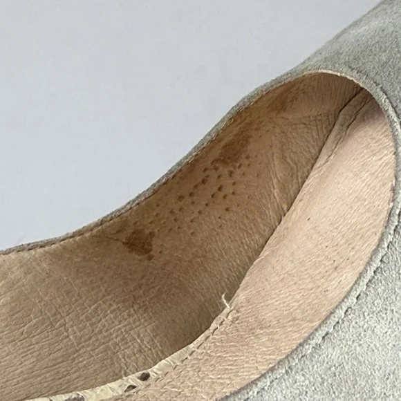 LOUISE ET CIE GREY SUEDE & SNAKE HEELS - Picture 13 of 13